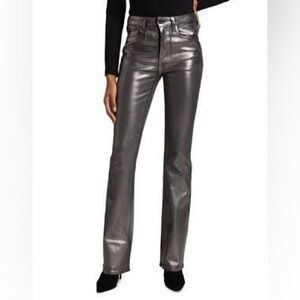 Joe's Jeans The Hi Honey High Rise Metallic Bootcut Jeans in Gunmetal sz 28 NWT